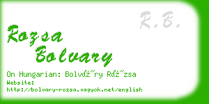 rozsa bolvary business card